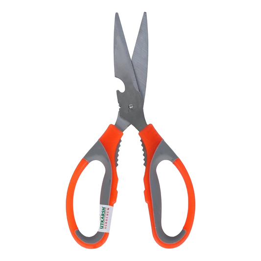 Utkarsh Garden Scissors | Heavy Duty Steel Scissors for Plant Cutting, Pruning, Thinning, Harvesting | Multifunction Professional Indoor/Outdoor Gardening Scissors | Kitchen Scissors