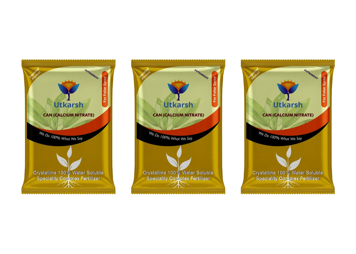 Calcium Nitrate Fertilizer for Plants Home Garden | 100% Water Soluble Foliar Spray Nutrition, Promotes & Boosts Healthy Flower and Fruit Growth - Utkarsh Agrochem Pvt ltd.