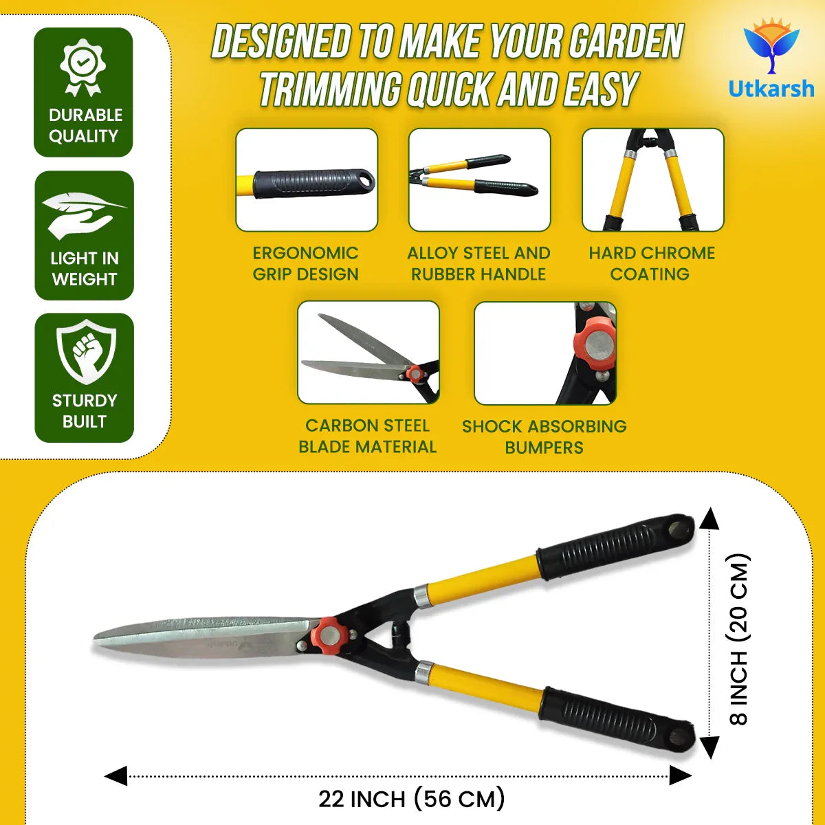 Premium Hedge Shears- 1 Pc - Utkarsh Agrochem Pvt ltd.