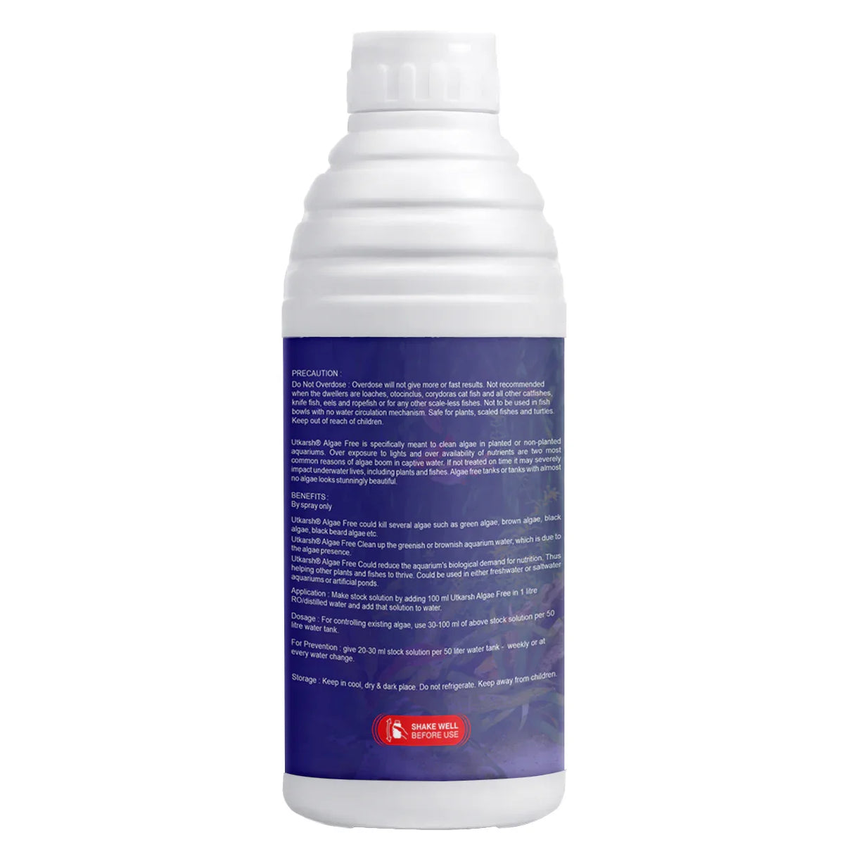 Algae Free for Aquarium Tank | Algae Cleaner, Liquid Algae Scraper for Fish Tank and Algae Remover - Utkarsh Agrochem Pvt ltd.