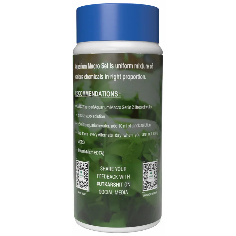 Aquarium Macro Set (Combination of Various Chemicals for Aquarium Plants) | Provides Complete Macronutrient Solution for Healthy Aquarium Plants, Easy to Use and Safe - Utkarsh Agrochem Pvt ltd.
