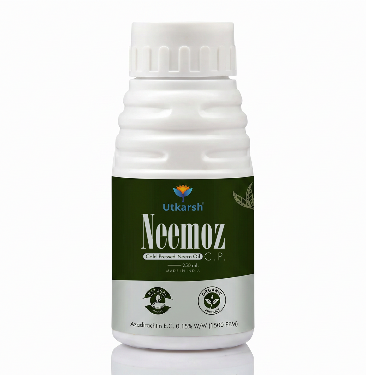 Neemoz C.P. Cold Pressed Neem Oil | 1500 PPM Azadirachtin EC 0.15% W/W Organic Bio-Insecticide | Effective Broad-Spectrum Pest Control for Vegetables, Fruits, Cotton, Rice & Plants