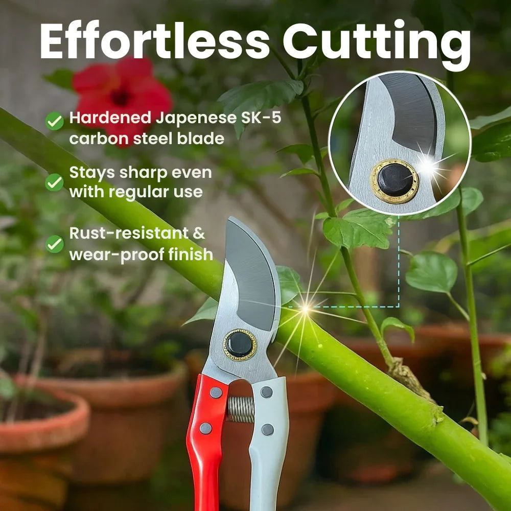 Assorted Hand Pruner Cutter - 1 Pc (Steel Blades) | Heavy Duty Gardening Cutter Tool | Plant Cutter for Home Garden, Wood Branch Trimmer, Sturdy Stem Scissors, Grass Cutting Accessory - Utkarsh Agrochem Pvt ltd.