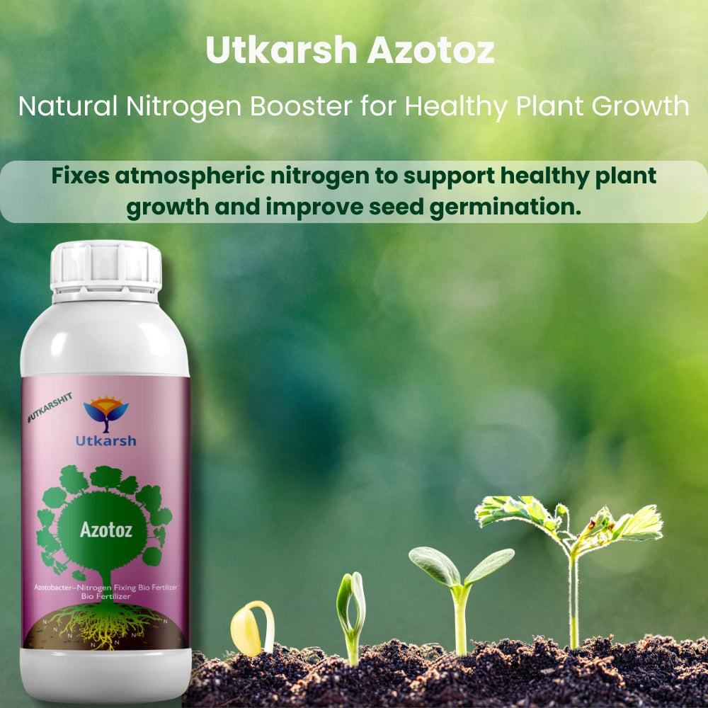 Azotobacter - Nitrogen Fixing Microbes, Liquid Bio Fertilizer for Plants Growth, Increases Soil Structure & Fertility, Yields & Nutrient uptake | Azotoz