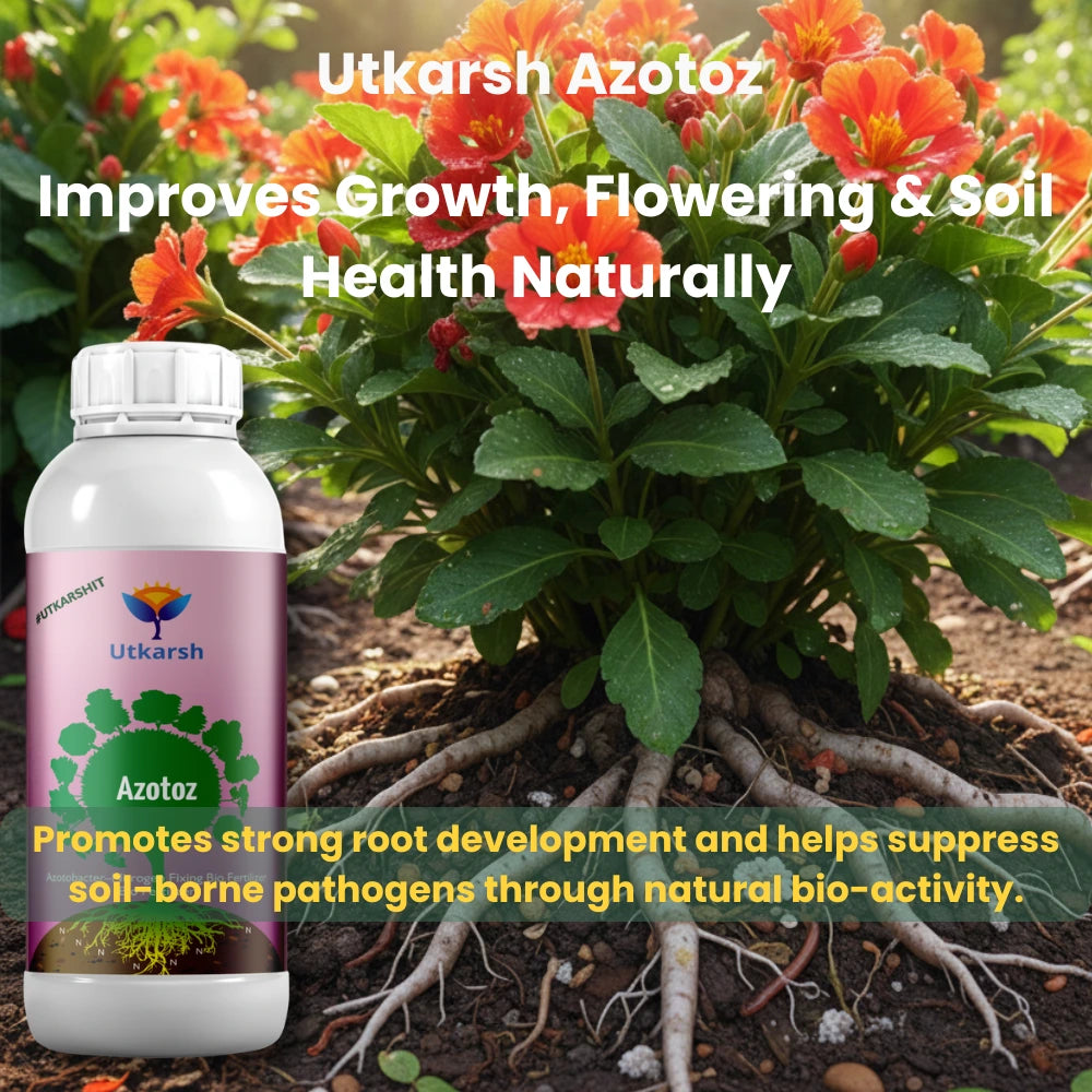 Azotobacter - Nitrogen Fixing Microbes, Liquid Bio Fertilizer for Plants Growth, Increases Soil Structure & Fertility, Yields & Nutrient uptake | Azotoz