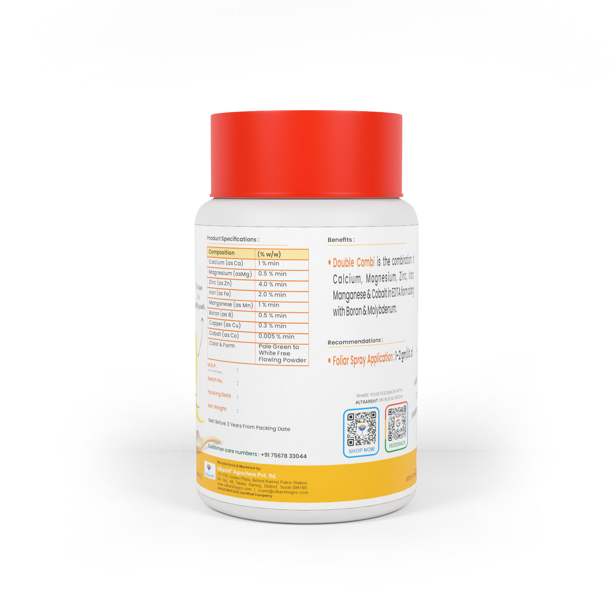 Double Combi - EDTA Chelated Mix - Calcium, Magnesium, Iron, Zinc, Boron, Copper, Cobalt, Manganese, Molybdenum (100 % Water Soluble Chemical for Foliar Spray)