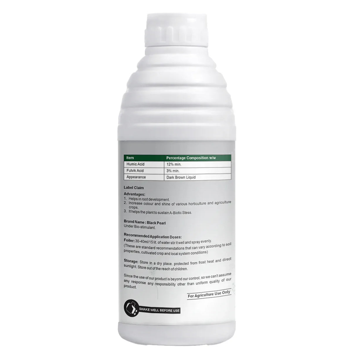 Black Pearl – L (Biologically Activated Humic Acid 12%) Biostimulant - Utkarsh Agrochem Pvt ltd.