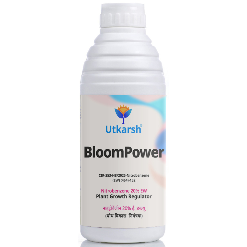 Bloom Power – Nitrobenzene 35% | Flowering & Yield Booster | Enhances Bud Formation, Fruit Setting & Crop Quality
