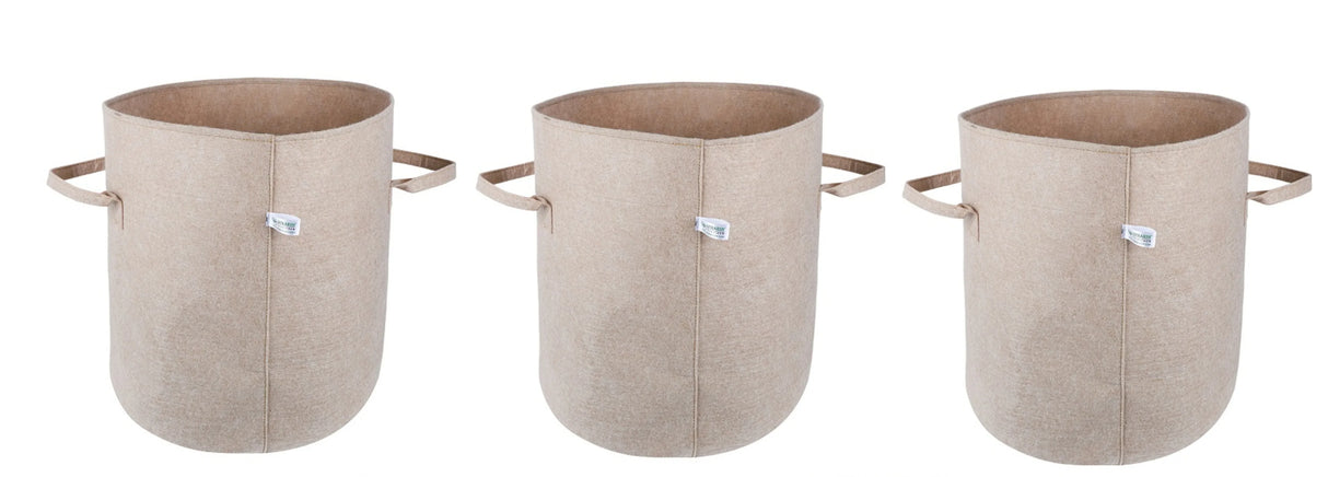 400 GSM Geo Textile Fabric Growbags- Beige, Pack of 3 - Utkarsh Agrochem Pvt ltd.