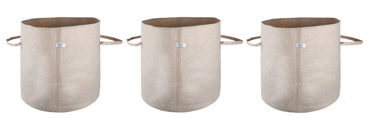 400 GSM Geo Textile Fabric Growbags- Beige, Pack of 3 - Utkarsh Agrochem Pvt ltd.