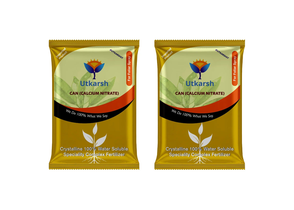 Calcium Nitrate Fertilizer for Plants Home Garden | 100% Water Soluble Foliar Spray Nutrition, Promotes & Boosts Healthy Flower and Fruit Growth - Utkarsh Agrochem Pvt ltd.