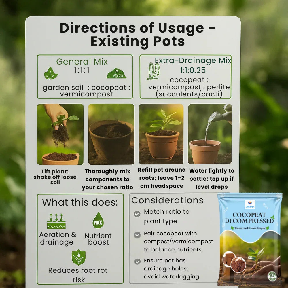 Decompressed Washed Cocopeat Powder for Gardening and Hydroponics, Low EC/TDS, Media & Fertilizers For Hydroponics - Utkarsh Agrochem Pvt ltd.