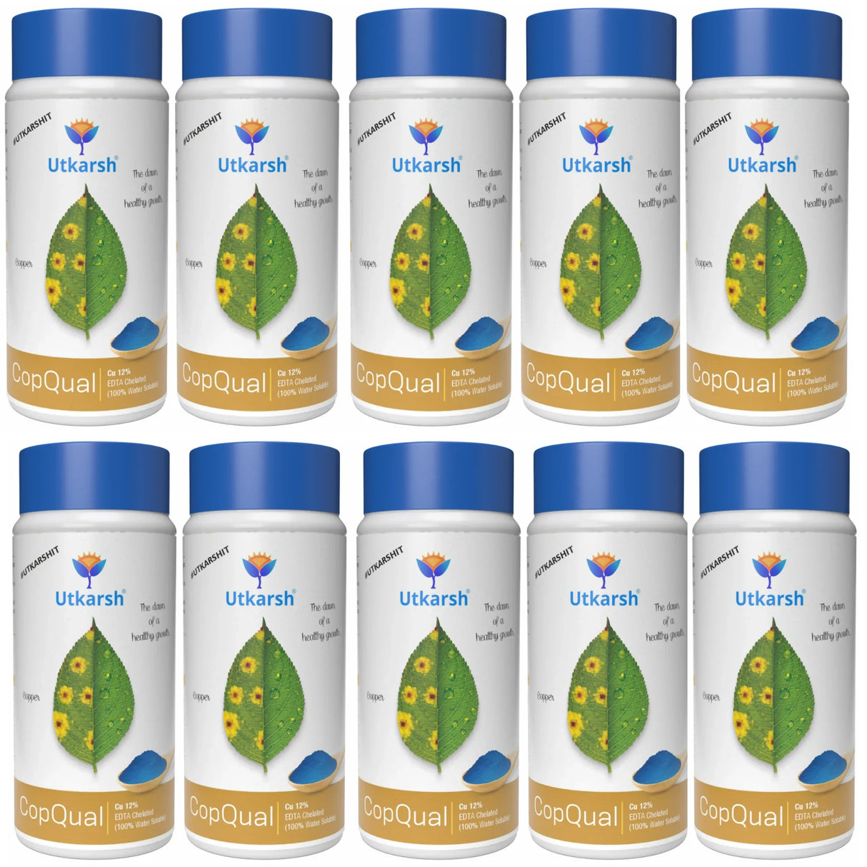 Copper - 12% EDTA Chelated Micronutrient, 100% Water Soluble Fertilizers for Plants Corrects & Prevents Copper Deficiency in Plants & Home Garden | CopQual - Utkarsh Agrochem Pvt ltd.