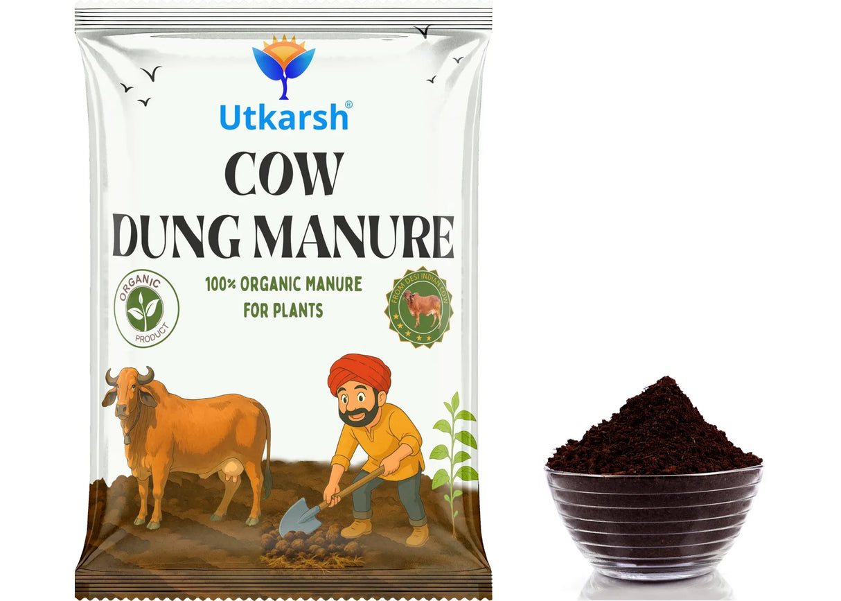 Cow Dung Manure for Plants, Nursery and Home Garden, Organic Fertilizer - Utkarsh Agrochem Pvt ltd.