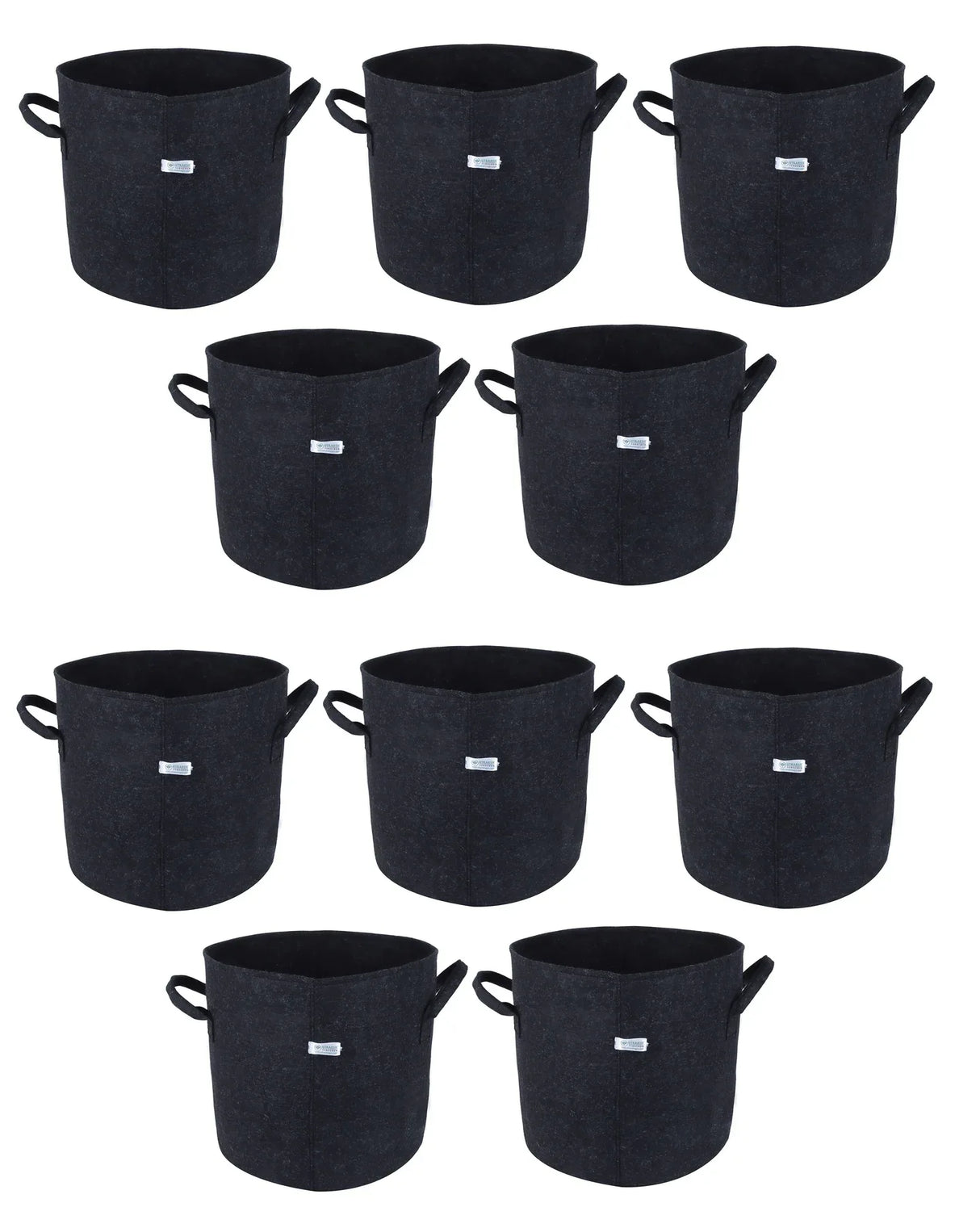 400 GSM Geotextile Fabric Growbags- Dark Grey, Pack of 10 - Utkarsh Agrochem Pvt ltd.