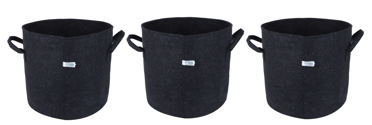 400 GSM Geotextile Fabric Growbags- Dark Grey, Pack of 3 - Utkarsh Agrochem Pvt ltd.