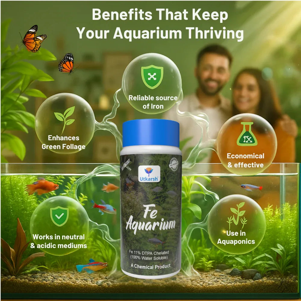 Fe-Aquarium (Fe - 11% DTPA Chelated 100% Water Soluble Aquarium Chemical) - Utkarsh Agrochem Pvt ltd.