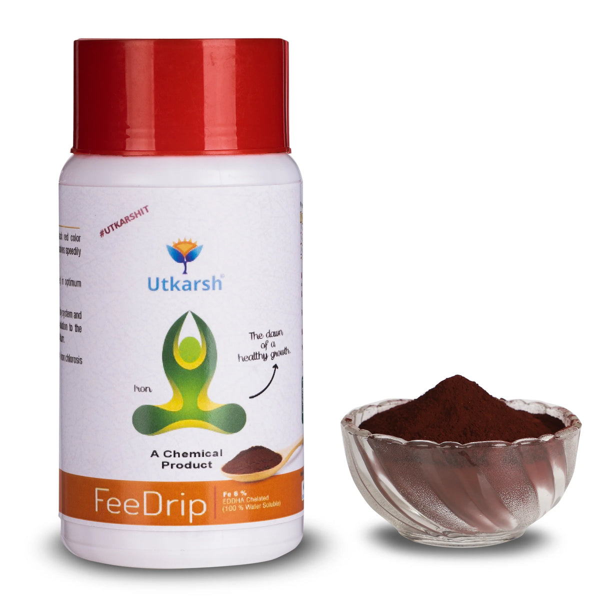 FeeDrip - Fe 6 % EDDHA Chelated (100 % Water Soluble Chemical for Soil Application) - Utkarsh Agrochem Pvt ltd.
