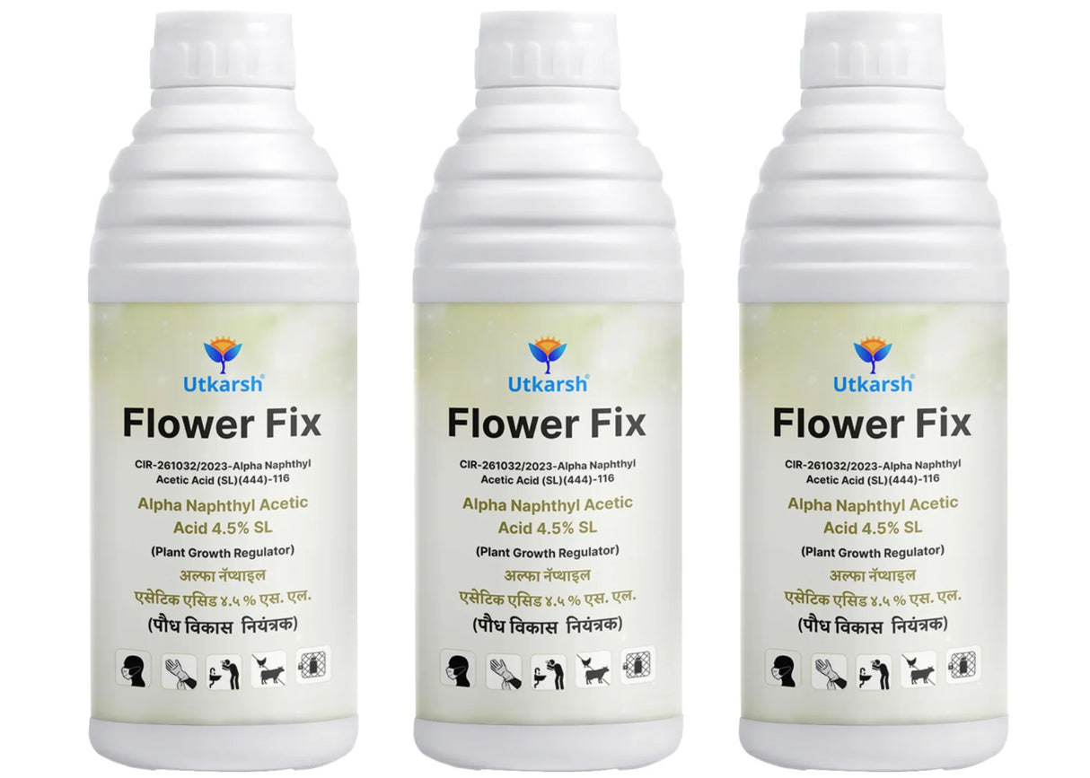 Flower Fix (Alpha Naphthyl Acetic Acid 4.5% SL) | Plant Growth Regulator - Utkarsh Agrochem Pvt ltd.