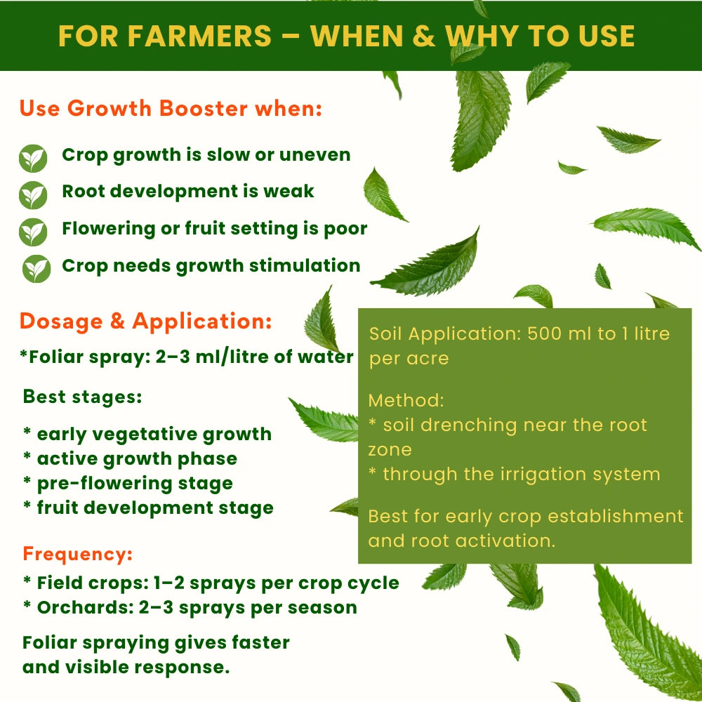 Growth Booster - Liquid Red Seaweed Extract, Plant Growth Promoter, Organic Plant Tonic for Healthy Plants, Strong Roots, More Flowers & High Yield | Indoor & Outdoor Use