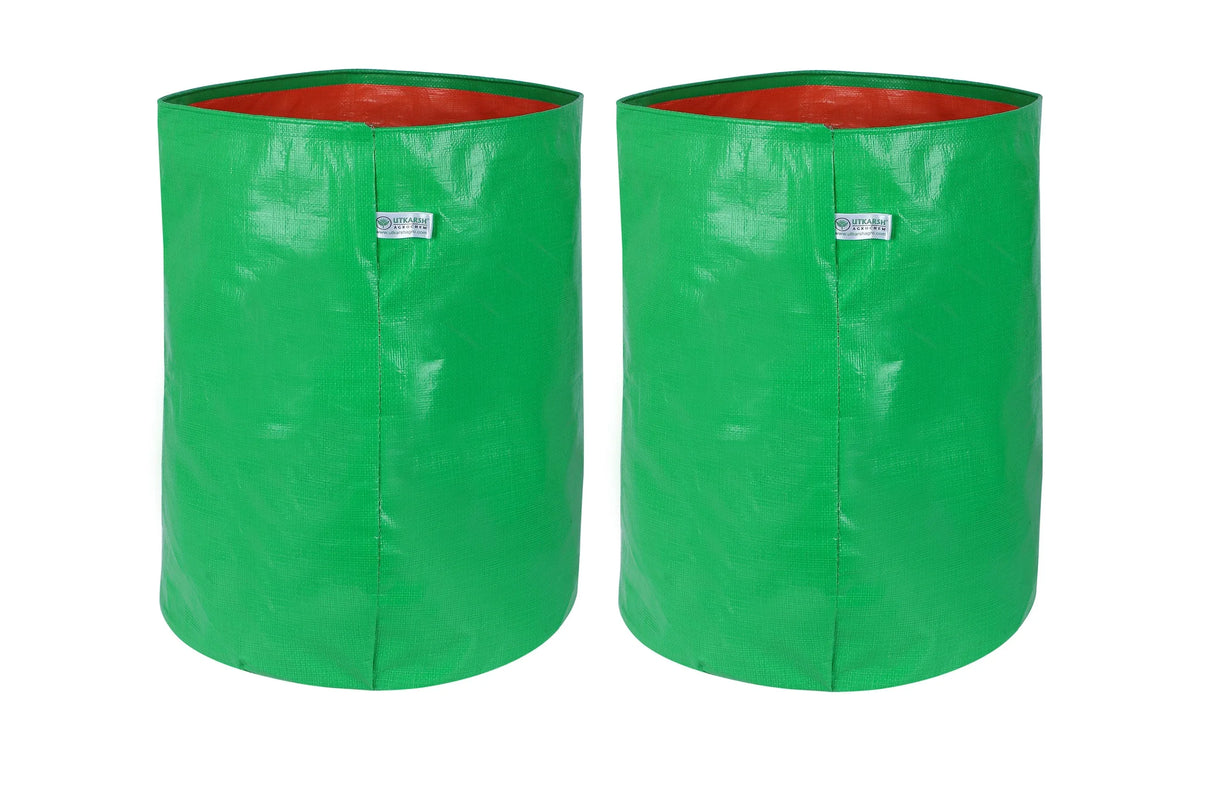 200 GSM Green HDPE Grow Bags- 12 X 18 Inch - Utkarsh Agrochem Pvt ltd.