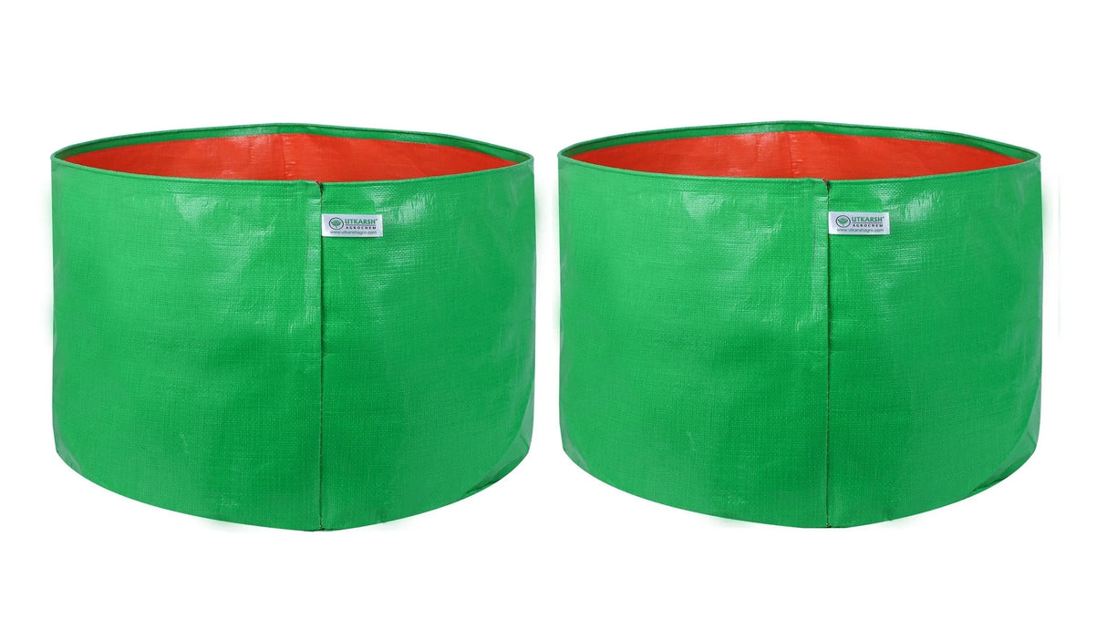 200 GSM Green HDPE Grow Bags- 15 X 12 Inch - Utkarsh Agrochem Pvt ltd.