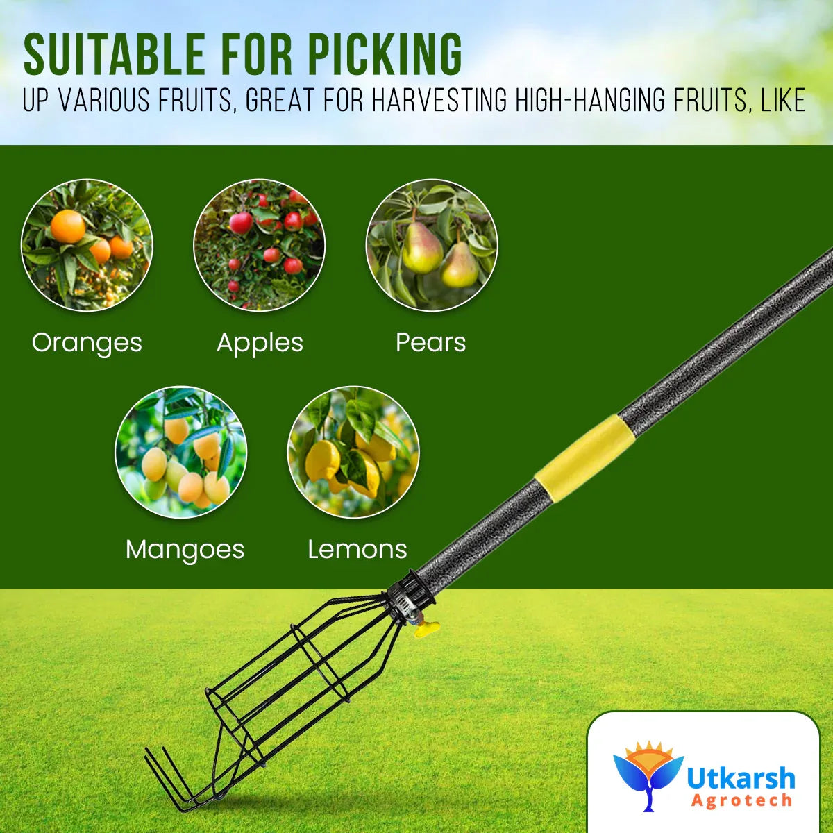 Small Fruit Picker Basket- 1 Pc - Utkarsh Agrochem Pvt ltd.