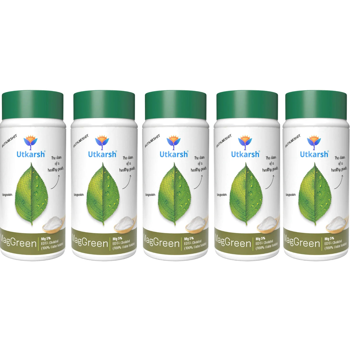 Magnesium - 5% EDTA Chelated Micronutrient, 100% Water Soluble Fertilizers for Plants, Growth Booster for Healthy Green Plants, Crops, Home Garden | MagGreen - Utkarsh Agrochem Pvt ltd.