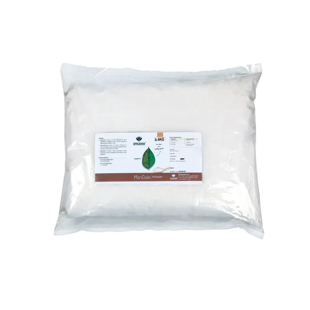 Manganese - 10% EDTA Chelated Micronutrient, 100% Water Soluble Fertilizers for Plants, Resistance to Root Pathogens, Enhances & Boosts Plant Growth | ManDate - Utkarsh Agrochem Pvt ltd.