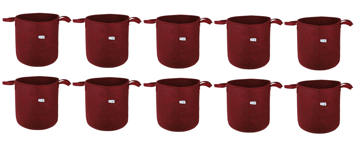 400 GSM Geo Textile Fabric Growbags- Maroon, Pack of 10 - Utkarsh Agrochem Pvt ltd.