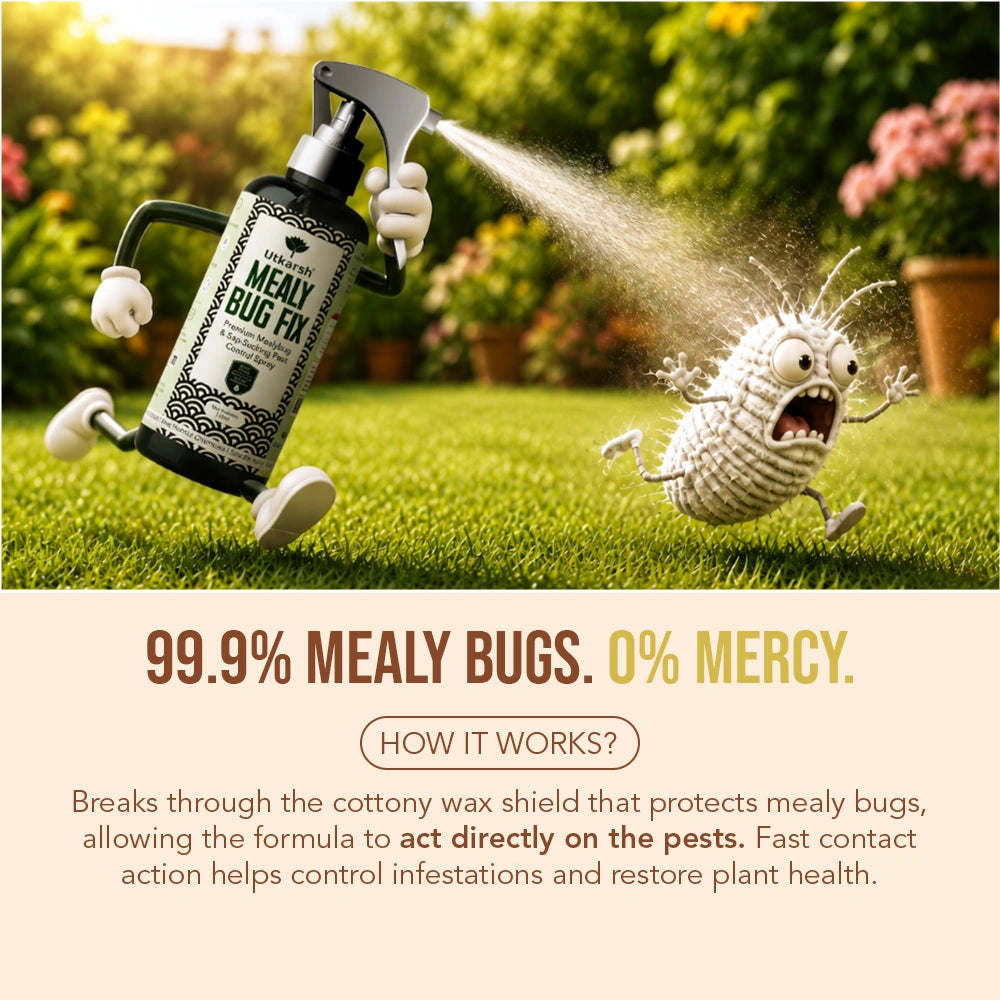 Mealy Bug Fix Spray for Plants | Organic Ready-to-Use Pest Control for Mealybugs, Aphids & Spider Mites | Pet Safe Plant Protection for Indoor Plants, Balcony & Home Garden