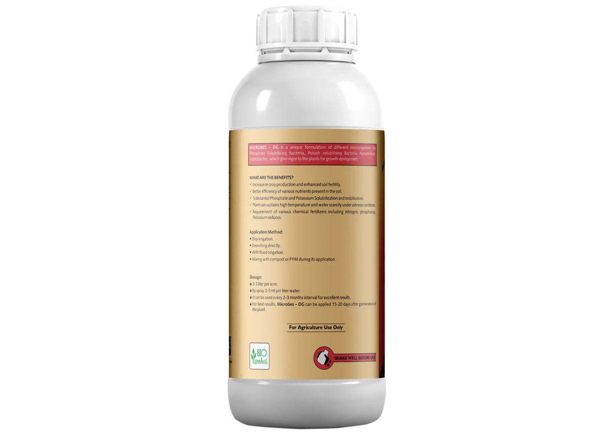Microbes-DG (Combination of Beneficial Microbes) Bio Fertilizer for Natural NPK, Reduce pH & EC in Soil, Robust Plant Growth & Health, Cost-Effective & Ecofriendly - Utkarsh Agrochem Pvt ltd.