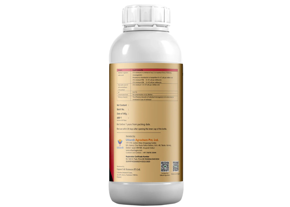 Microbes-DG (Combination of Beneficial Microbes) Bio Fertilizer for Natural NPK, Reduce pH & EC in Soil, Robust Plant Growth & Health, Cost-Effective & Ecofriendly - Utkarsh Agrochem Pvt ltd.
