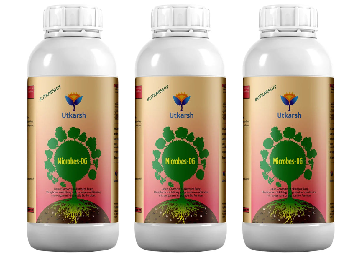 Microbes-DG (Combination of Beneficial Microbes) Bio Fertilizer for Natural NPK, Reduce pH & EC in Soil, Robust Plant Growth & Health, Cost-Effective & Ecofriendly - Utkarsh Agrochem Pvt ltd.