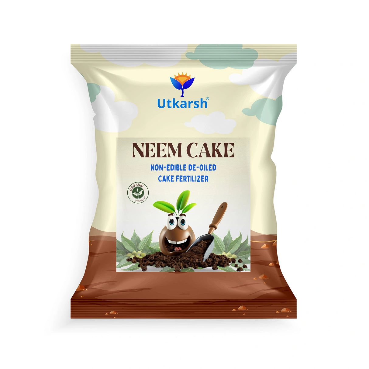 Neem Cake Powder for Plants, Organic Neem Khali Fertilizer for Home Garden, Manure for Flowers, Vegetables & Lawn