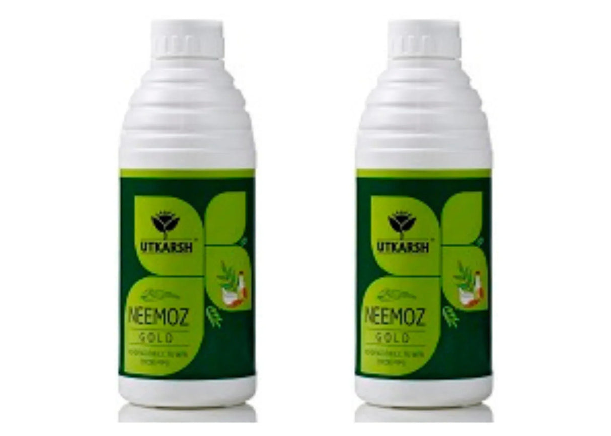 Neemoz-Gold (Azadirachtin E.C. 1% w/w, 10000 ppm) Neem Oil Based Natural Insecticide - Utkarsh Agrochem Pvt ltd.
