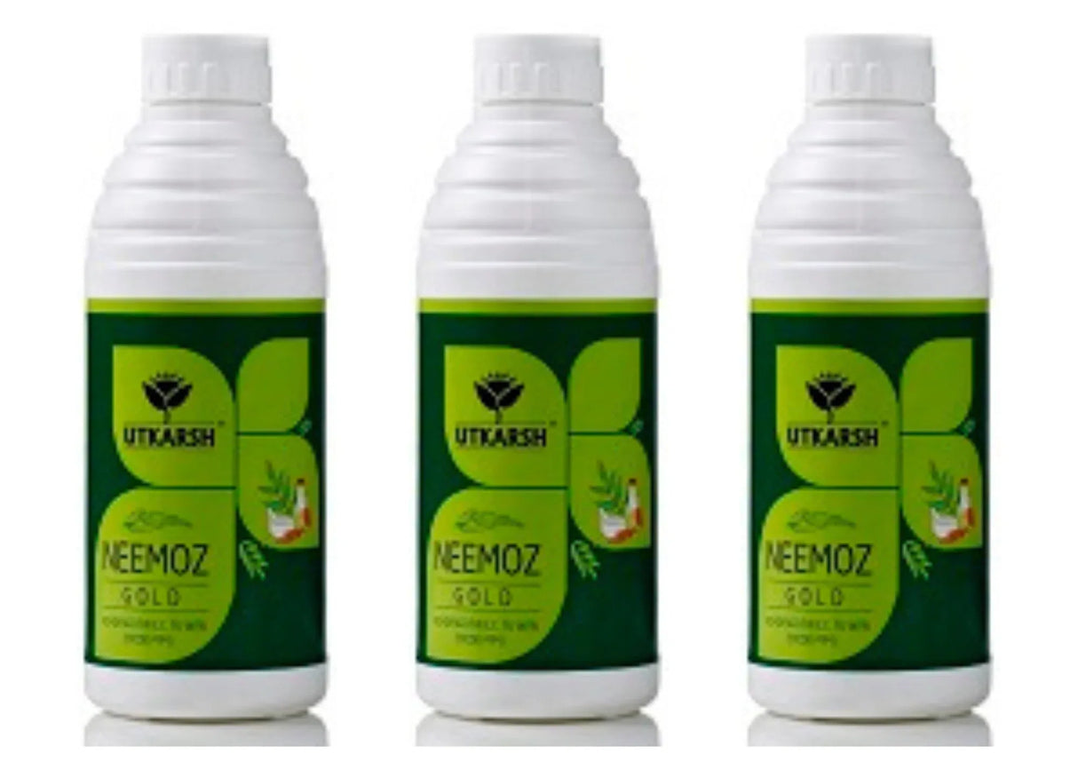 Neemoz-Gold (Azadirachtin E.C. 1% w/w, 10000 ppm) Neem Oil Based Natural Insecticide - Utkarsh Agrochem Pvt ltd.