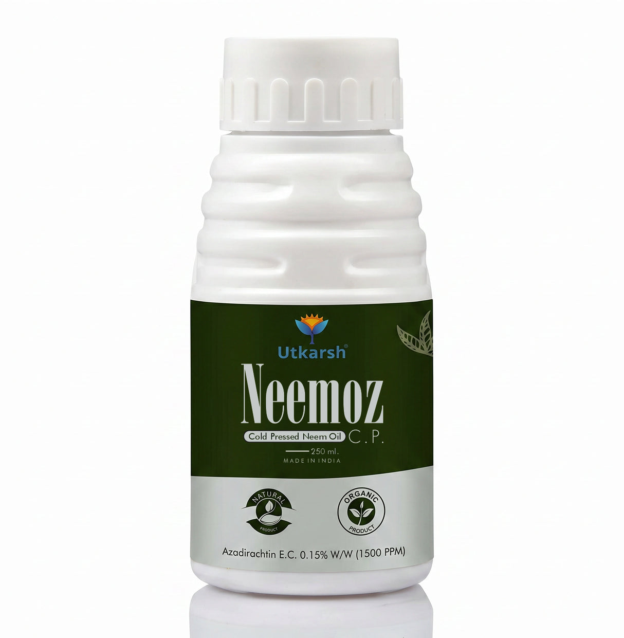 Neemoz - CP Cold Pressed Neem Oil | 1500 PPM Azadirachtin EC 0.15% W/W Organic Bio-Insecticide | Effective Broad-Spectrum Pest Control for Vegetables, Fruits, Cotton, Rice & Plants