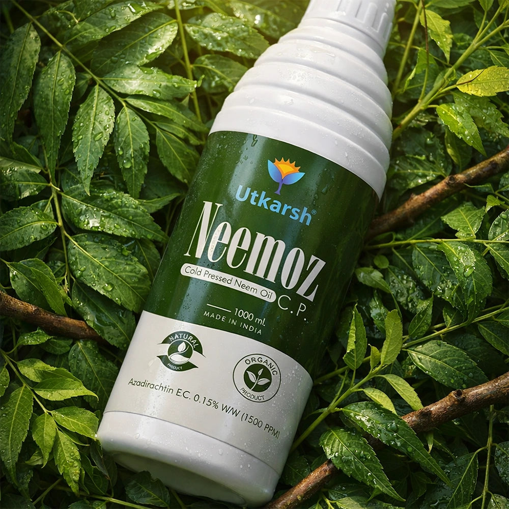 Neemoz - CP Cold Pressed Neem Oil | 1500 PPM Azadirachtin EC 0.15% W/W Organic Bio-Insecticide | Effective Broad-Spectrum Pest Control for Vegetables, Fruits, Cotton, Rice & Plants