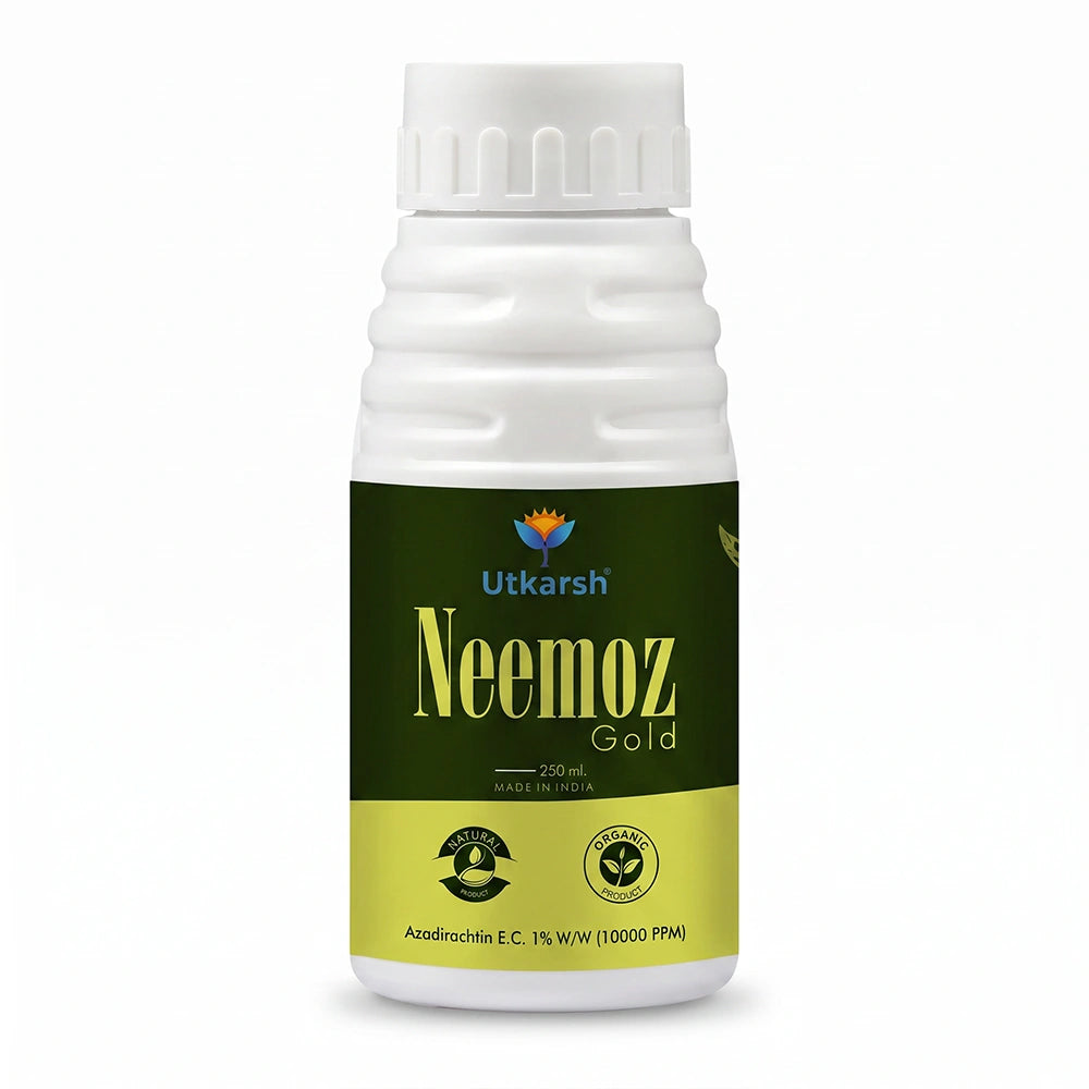 Neemoz Gold | Organic Neem Oil Bio-Insecticide with 10000 PPM Azadirachtin EC 1% W/W | Ideal for Tomato, Brinjal, Chilli, Cotton & Commercial Crop Pest Control