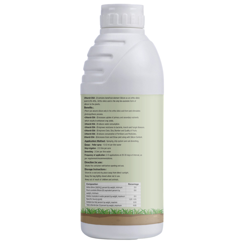 OSA-2 – Orthosilicic Acid 2% w/w Liquid | Silicon Fertilizer for Plants | Improves Plant Strength, Stress Tolerance & Yield