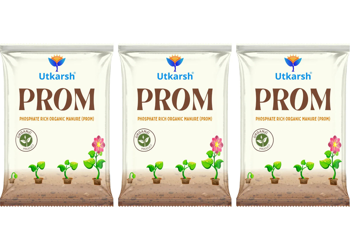 PROM - Phosphate Rich Organic Manure, Organic DAP for Home Garden, Plants, Crops, & Nursery, Khaad for Flowers, Vegetables & Lawn - Utkarsh Agrochem Pvt ltd.