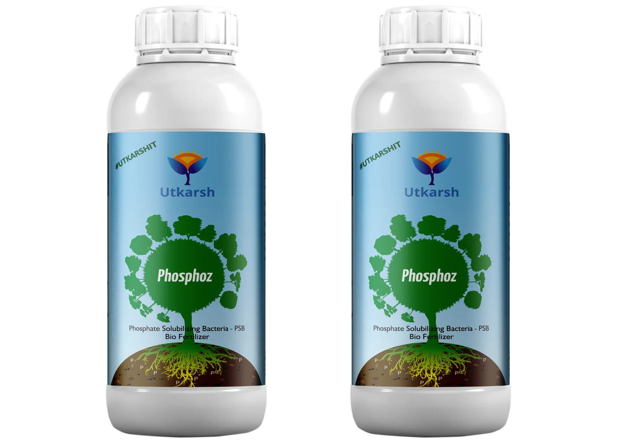 Phosphate Solubilizing Bacteria - PSB, Liquid Bio Fertilizer for Plants Growth, Nutrition, Develops Roots, Increases Flowering & Fruits, Crops | Phosphoz - Utkarsh Agrochem Pvt ltd.