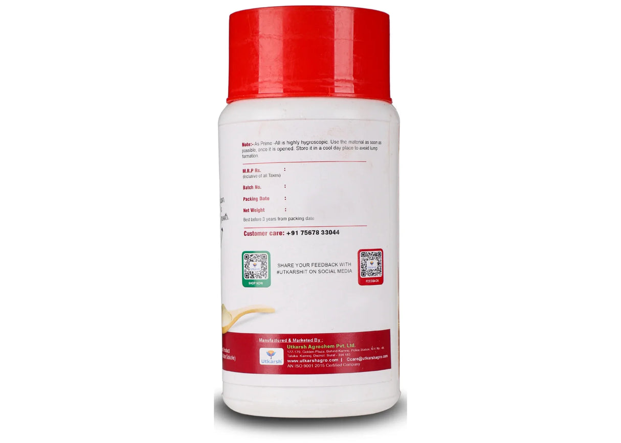Prime All - Amino Acid Chelated Mix - Nitrogen, Phosphorus, Potassium (100 % Water Soluble Chemical for Foliar Spray) - Utkarsh Agrochem Pvt ltd.