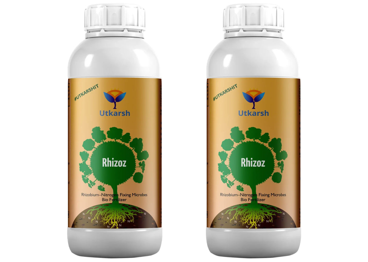 Rhizobium Nitrogen Fixing Bacteria, Liquid Bio Fertilizer for Plants Growth, Increases Organic Matter in Soil | Rhizoz - Utkarsh Agrochem Pvt ltd.