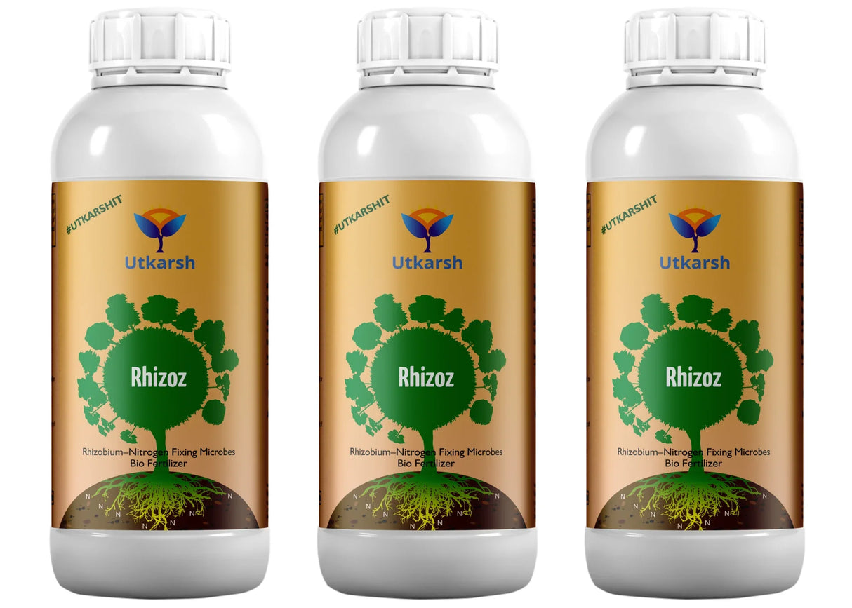 Rhizobium Nitrogen Fixing Bacteria, Liquid Bio Fertilizer for Plants Growth, Increases Organic Matter in Soil | Rhizoz - Utkarsh Agrochem Pvt ltd.
