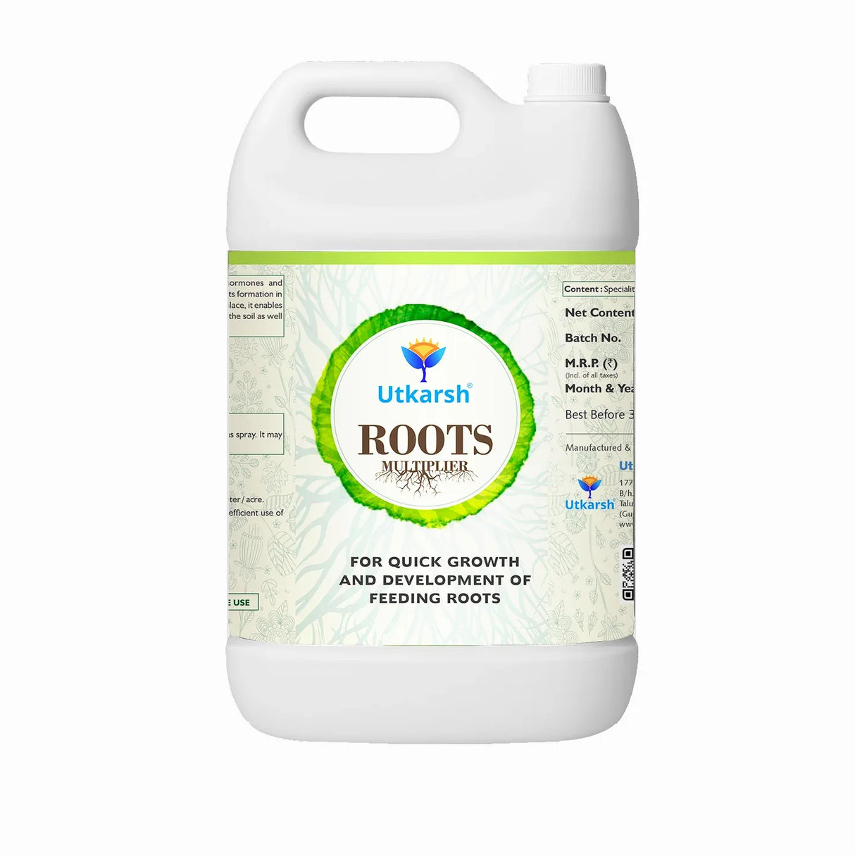 Roots Multiplier (For Quick Hairy Roots Formation) Plant Food for Healthy Roots - Utkarsh Agrochem Pvt ltd.