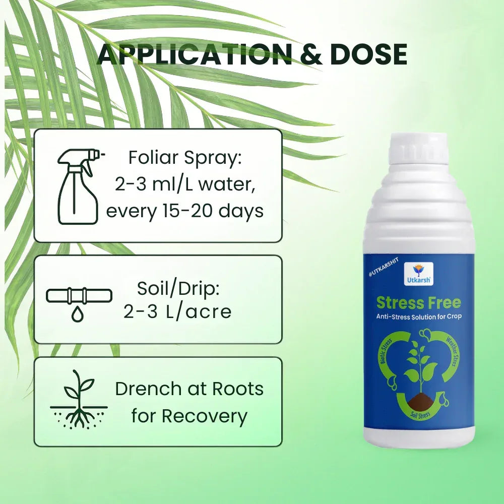 Stress Free (Anti-stress Solution for Crops) Biostimulant - 20 Litre - Utkarsh Agrochem Pvt ltd.