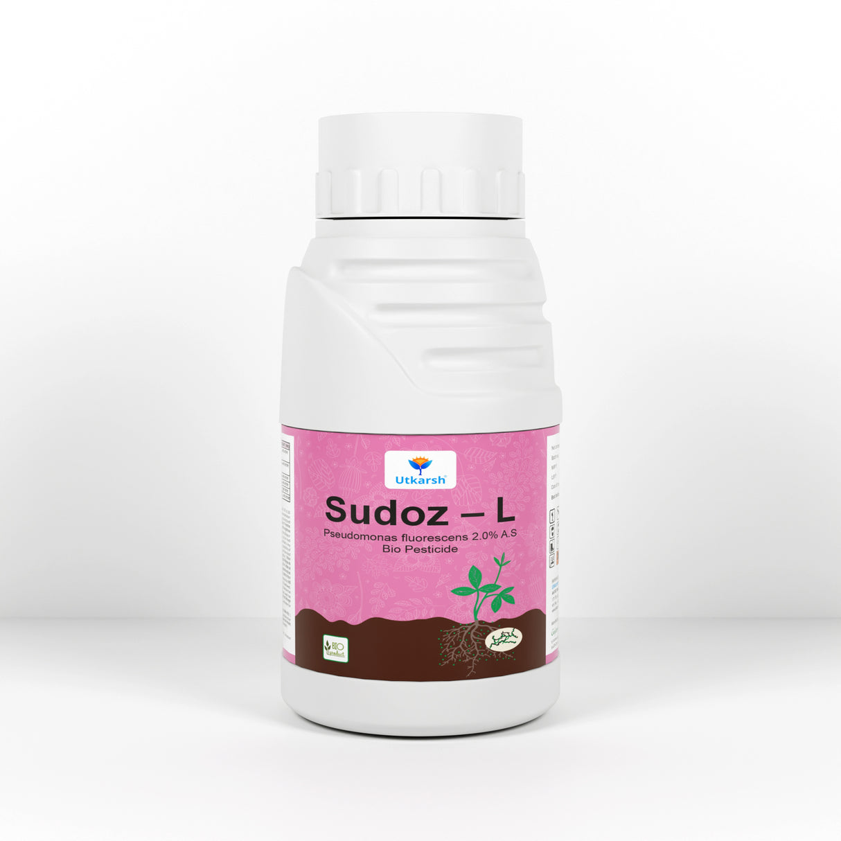 Pseudomonas Fluorescens Liquid, 2.0% W.P. CFU Count: 1 x 10^8 /ml min. for Plants, Crops and Home Gardening - Sudoz-L, BioFungiocides