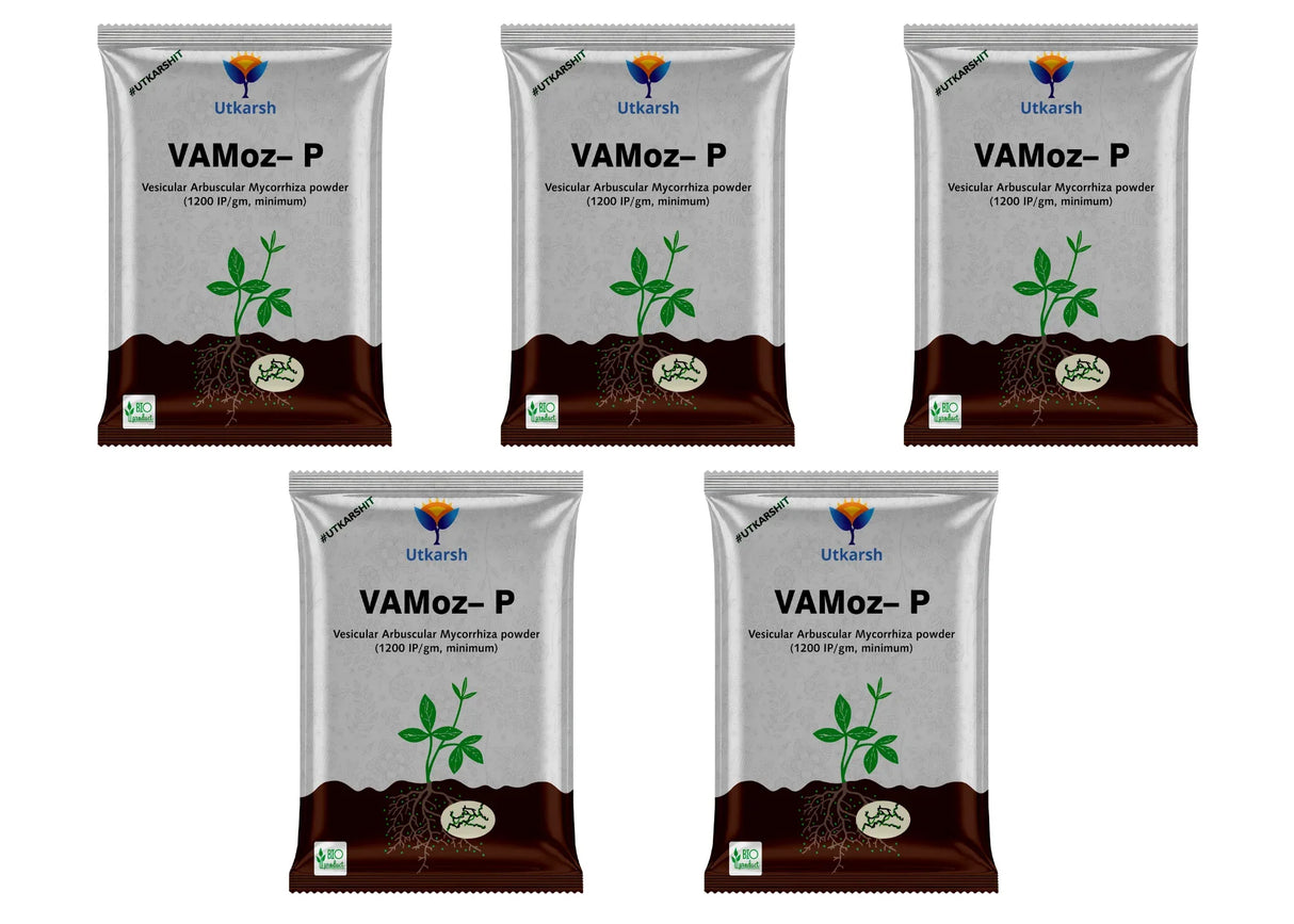 Mycorrhiza with 100 IP/gm, Bio Fertilizers for Healthy Plants, Vigorous Stem Girth, Enhances Nutrient Absorption, Water Uptake & Soil Aeration | VAMoz-P - Utkarsh Agrochem Pvt ltd.